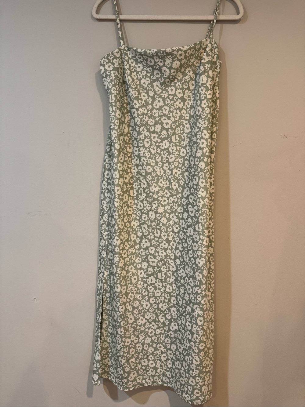 a new day Sage Green and White Floral Slip